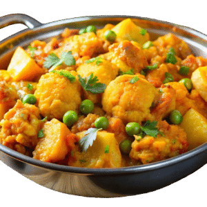 Aloo Gobi <span>(Potato & Cauliflower cooked with onion & tomato sauce)</span>